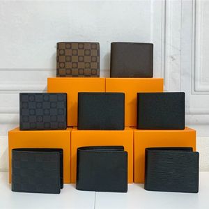 2024 Mens Designer Wallet Women Purse High Quality Fashion Short Plaid Wallet Portafoglio Uomo Complete Set Of Original Box 3 Colors Holders Lb121