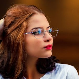 Reading Glasses VICKY Fashion Anti Blue Light Women Metal Myopia Prescription Women's Simple Optical Frame 230508
