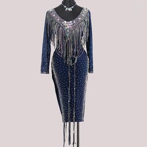 Stage Wear Latin Dance Competition Dress 2023 Professional High-end Custom-made Women's National Standard Rumba Chacha Clothes