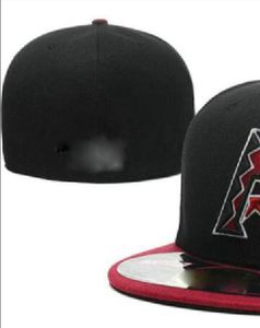 Partihandel Hot varumärke Arizona Baseball Caps Sox Cr La Gorras Bones Casual Outdoor Sports for Men Women Fited Hats Full Stängd designstorlek Caps Chapeau