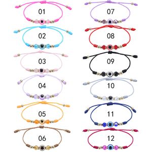 14 Styles Devil's Eye Charme Bracelets Crystal Meninas Meninas Lucky Hand corda