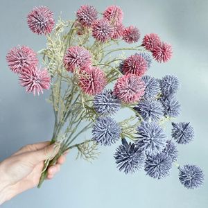 Flores decorativas grinaldas de bola de bola de bola de plástico artificial Casamento em casa Decoração de plantas falsas