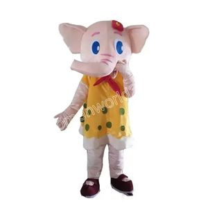 Professional Cute Elephant Mascot Costume Simulation Cartoon Character Outfits Suit Adults Outfit Christmas Carnival Fancy Dress for Men Women