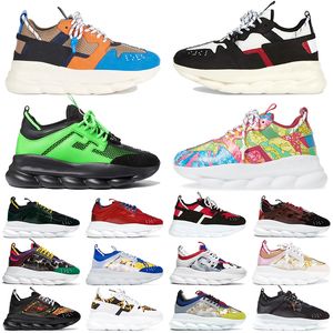 2023 Top Italy Chain Reaction Designer Fashion Sneakers Casual Shoes Fashion Reflective Höjd Triple Black White Multi-Color Suede Womens Mens Trainers