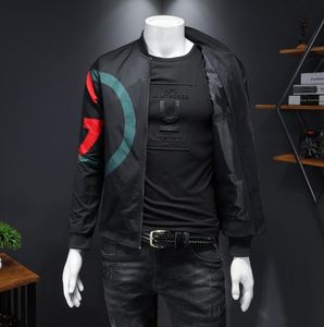Herrjacka designer Autumn New Men's Jacket Korean Slim Fit Thin Coat European Station Youth Jacket Mänrock
