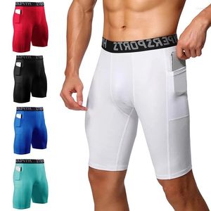 Erkek Şort Sıkıştırma Erkekler Yaz Spor giyim Joggers Kısa Pantolon Hızlı Kuru Gym Fitness Erkek Tayt Egzersiz Sporları