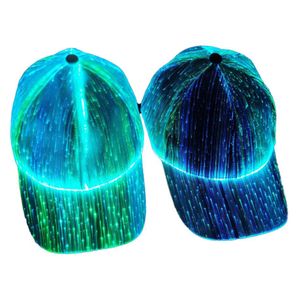 قبعات البيسبول الرياضية LED LED CAP Fashion ملونة الأضواء القابلة للتغيير قبعة نادي Carnival Glow Hats عيد الميلاد هدية مخصصة مخصصة