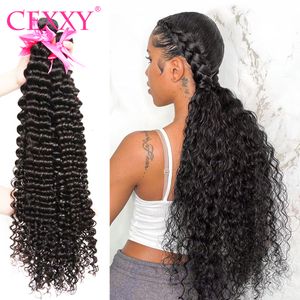 Hair Bulks CEXXY 1 3 4 Bundles 30 32 40 Inch Loose Deep Wave Brazilian Weave Curly Bundle Water Raw Human 230508