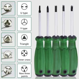 Screwdrivers 5Pcs Special-shaped Screwdriver Set U/Y/Inner Cross/Triangle/3 Points Screwdriver With Magnetic Precision Home Hand Repair Tool 230508