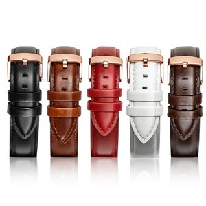 Uhrenarmbänder für DW Strap Damen Qualitäts-Echtlederband 13mm 14mm 16mm 17mm 18mm 19mm 20mm Herrenbänder 230506