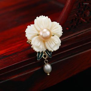 Broschen Vintage handgemachte Blumen Perlen Quasten im chinesischen Stil Pflanzennadeln für Cheongsam Pullover Zubehör Schnalle Geschenke