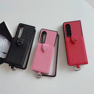 Samsung S24 S22 Ultra Case Designer Phone Case for S23 Plus Z Flip Fold 1 2 3 4 5 고급 PU 가죽 크로스 바디 백 지갑 카드 홀더 모바일 뒷면 커버 콘 스트