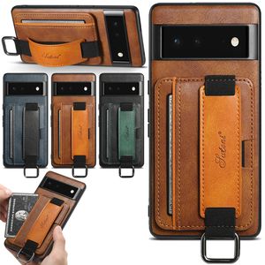 リストバンドパッチワークレザーVogue電話ケース用14 13 Pro Max Samsung Galaxy S23 Ultra S22 Plus A54 Google Pixel 7 7a7 Pro 6 6a 6Pro Card Slot Wallet Back Cover