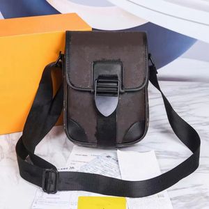Erkekler moda gündelik tasarımcı lüks flep çift telefon çantası çapraz vücut haberci çantaları omuz çantaları çanta çanta çantası