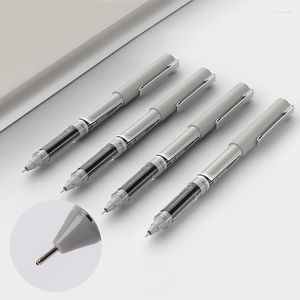 8pcs Quick Drying Gel Pen Straight Liquid Ball 0.5mm Utility Full Needle Tube For Test Office Accessories School Supplies