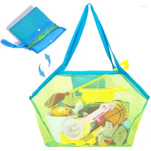 Bolsas de armazenamento Kids Beach Bag Mesh Toy Sand Dragging Tool Children ombro ombro de maquiagem cosmética Compras de maquiagem