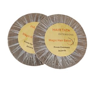 Commercio all'ingrosso 0,8 cm 1 cm 36 iarde Nastro di estensione TaTa per capelli Magic Hair Salon Nastro per capelli anteriore in pizzo a doppio lato per parrucche di pizzo