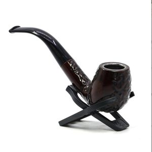 Smoking Pipes European and American high-quality wooden pipe Blue and white porcelain pipe