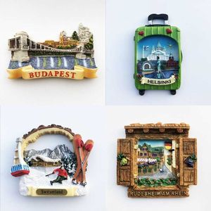 Fridge Magnets Various countries fridge magnets travel souvenirs fridge sitckers home decoration board message magential stickers gfits P230508