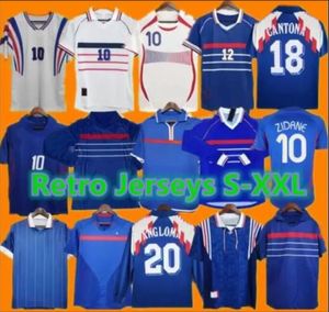 1998 2002 Francês Zidane Henry Retro Camisas de Futebol 1996 2004 Platini Futebol 1984 Trezeguet Francia 1982 2006 Deschamps Petit 2000 Pires Maillot de Footbal Camisa 98