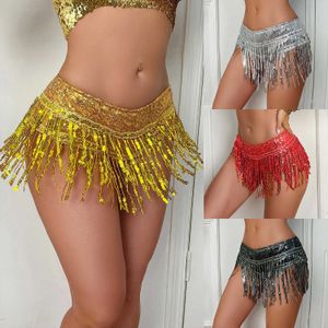 Röcke Damenmode Pailletten Shorts Rock Quaste Kurzes Höschenkleid Latin Dance Rock Hot Pants Sexy Bühne Nachtclub Performance Wear P230508