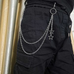 Belly Chains Punk Steet Keychains Chain Women Men Moon Star Rivets Skull Accessories Choice Rock Goth Pants Midjebältekedja på Jeans Jewerly Z0508