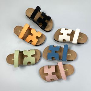 Slipper taozibaby kızlar açık sandalet yaz çocukları anti -slip yumuşak taban mantar terlik plaj ayakkabıları 230506