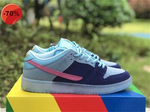 Sandálias com sapatos de caixa autênticos jóias sb dunks baixos do9404-400 profunda azul royal/ativo rosa-azul-rosa homem mulher esportes