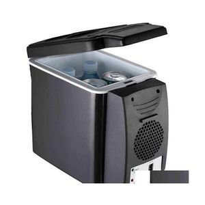 Frigorifero per auto 6L Mini Frigo Cooler Warmer Compressore 12V 220V Viaggio portatile Ghiacciaia elettrica Box Zer Drop Delivery Cellulari Moto Dhaw9