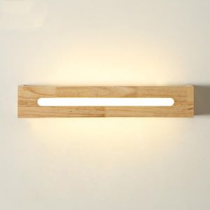 Wall Lamps Japanese LED Wood Lamp Stairways Bathroom Bedroom Bedside 110-240V
