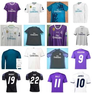 2016 2017 2018 real madrids camisa de futebol 16 17 18 BALE BENZEMA MODRIC Retro camisas de futebol Vintage ISCO Maillot SERGIO RAMOS MARCELO Camiseta camisa longa e curta