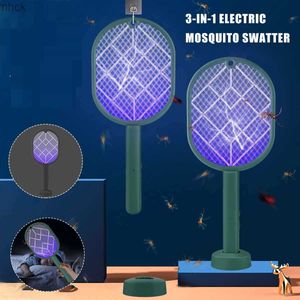 Pest Control 2 In1 Electric Insect Racket Kill Mosquito Net uppladdningsbar Zapper USB Summer Mosquito Kill Fly Bug Zapper Killer Trap 2022 New