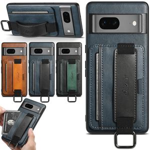 iPhoneのレトロリストバンドVogue電話ケース14 13 12 11 Pro Max XR XS Samsung Galaxy S23 Ultra S22 Plus Card Slot Patchwork Leather Wallet Back Cover with Ring Holder