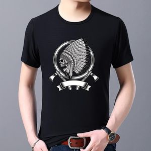 Camisas de camisetas masculinas Summer moda Devil Skull Print camisa casual esportes respiráveis ​​viagens o-shirt street harajuku juventude