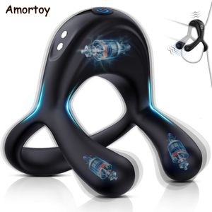 Adult Toys Cock Ring for Men Vibrating Ring Man 10 Vibration Frequencys Cockrings Delay Ejaculation penis Rings Sex Toys for Adult 18 230508