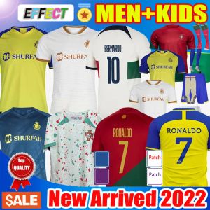 2023/24 Portuguesa Joao Felix Soccer Jerseys Al Nassr FC CR7 Ronaldo Thailand Quality Portugieser 2023 2024 Bernardo National Teed Football Shirt Men Kids Socks
