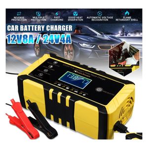 Annan Auto Electronics 140W Car Battery Charger 12V 8A/24V 4A Portable USB Mobil Charging Booster Clipon Power Accessories Drop Del Dhmoq