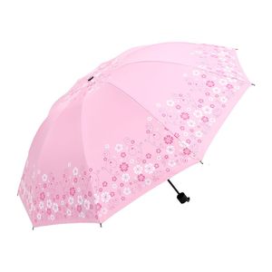 Paraplyer stor storlek paraply 10 ben blomma mönster regn paraplyer anti uv solskydd regn paraply kvinnor vikning parasol 4 färg 230508