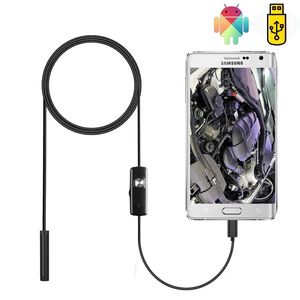 7.0/5.5 mm IP67 방수 내시경 카메라 6 LED 조절 가능한 USB 안드로이드 유연성 검사 Borescope Cameras for Phone PC