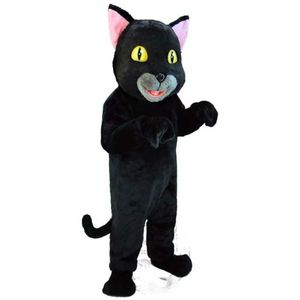 Vendita in fabbrica Taglia per adulti Costume da mascotte gatto nero di alta qualità Costume operato anime Costume operato personalizzato Abito da compleanno di Natale di Halloween