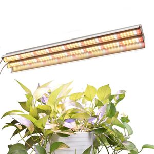 Luci progressive a LED Lampada da coltivazione a LED a spettro completo da 200 W Lampadario per piante a doppio tubo da 50 cm per piante da interno idroponiche