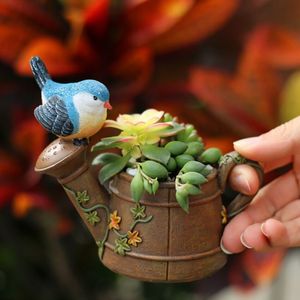 Planters POTS Duschform Succulen Flowerpot Pastoral Bird Shower Succulents Harts Plants Flower Pot Mini Landscape Garden Home Decoration 230508