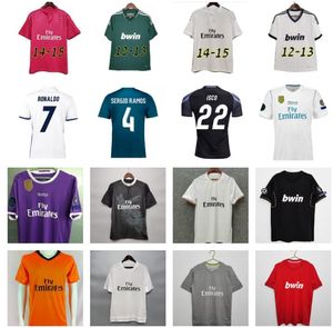 Real Madrids Retro Soccer Jerseys 2014 2015 2016 2017 2018 2019 2020 Asensio Zidane Benzema Vintage Football Shirt Classic 13 14 15 16 17 18 James Pepe Sergio