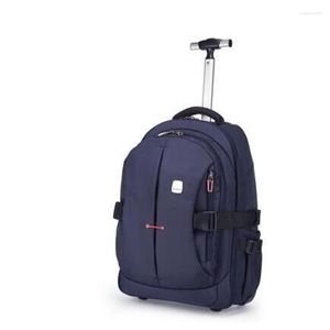 أكياس القماش الخشن Weishengda Oxford Men Travel Trolley Backpack Bag Rolling Women Wypacks Business Business على عجلات