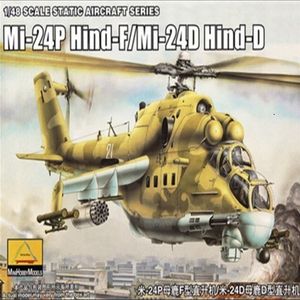 Blocks Trumpeter 80311 Scala 1/48 Russo Mi-24P Hind-F/Mi-24D Hind-D Aeroplani Modello di assemblaggio Kit di costruzione Hobby Giocattoli per adulti Fai da te 230508