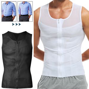 Men's Body Shapers Men Compression Shirt Slimming Body Shaper Belly Tummy Shapewear Abdomen Reducer Corset Top Gynecomastia Slim Tummy Shapers Vest 230506