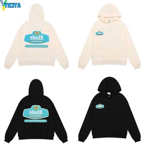 Yiciya Hoodies Amerikan Moda Rhude Racing Crest Sonbahar ve Kış Yeni Yüksek Ağırlık Pamuklu Terry Hoodie Sweater Erkek Kadınlar İçin