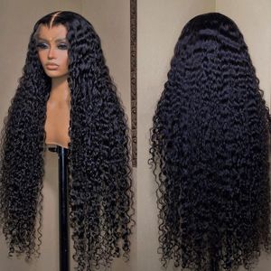 Бразильская длинная водяная волна кружевное кружевное парик черный /коричневый /блондинка /красный кружевные парики для женщин 34 -дюймовый кружев