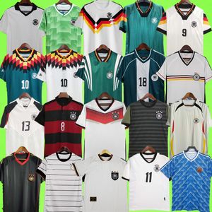 Germanys Soccer Jerseys Retro 1980 1988 1990 1992 1994 1996 1998 2002 2004 2006 2010 2014 Koszulki piłkarskie Vintage T West Voller Moller Gotze Matthaus Klose Klinsmann