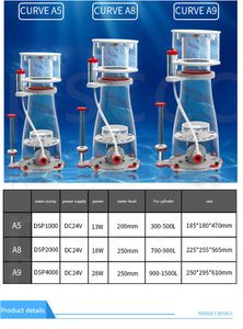 アクセサリーバブル魔術曲線A3 A5 A8 A8 Protein Skimmer Marine Coral Reef Saltwater Seawater Sisk Ackarium DC 24V針ホイールポンプ